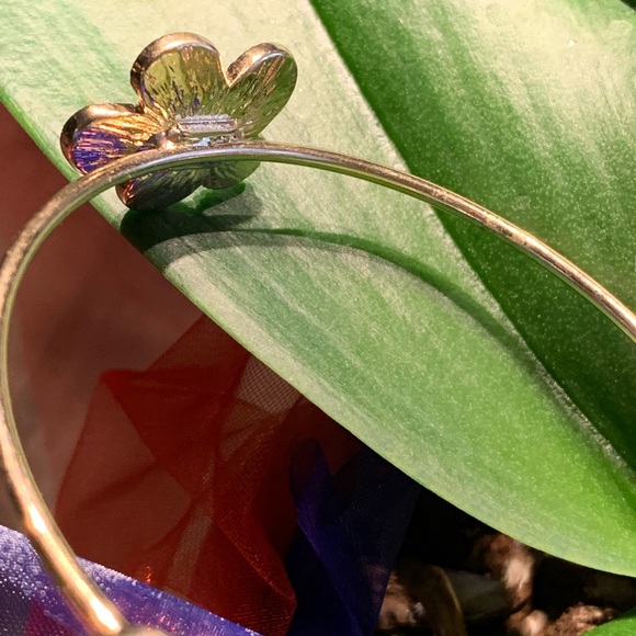 Gold Tone Tasha Floral Bracelet - Picture 2 of 9